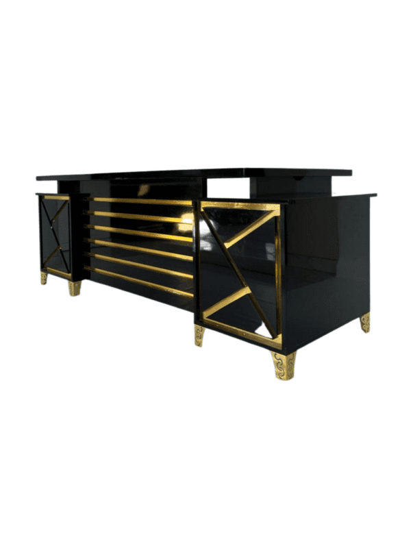 Glossy Black Office Desk