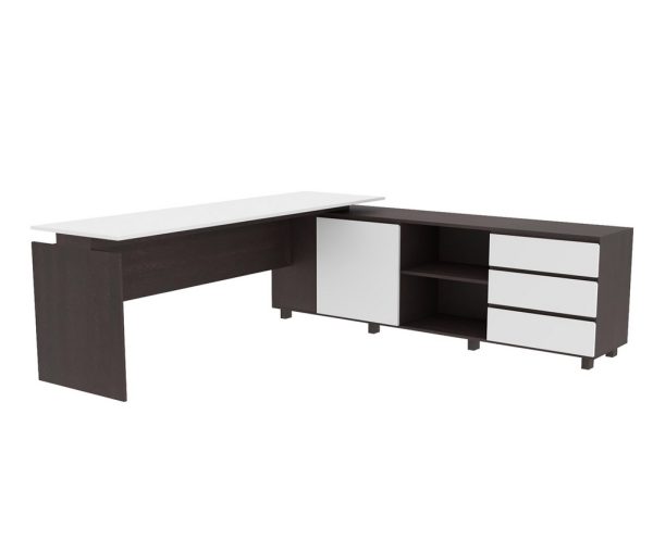 Brown White Office Desk