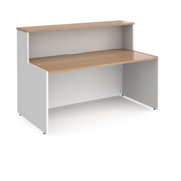 Wood and White Reception Desk